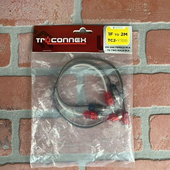NEW - Truconnex TC2-Y2BB Female RCA Y Adapters  2F to 1M - Picture 1 of 5